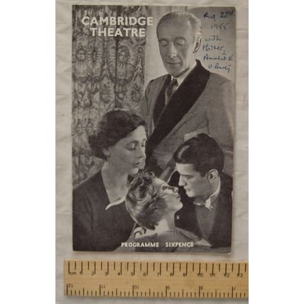 1955 programme Cambridge Theatre, The Reluctant Debutante