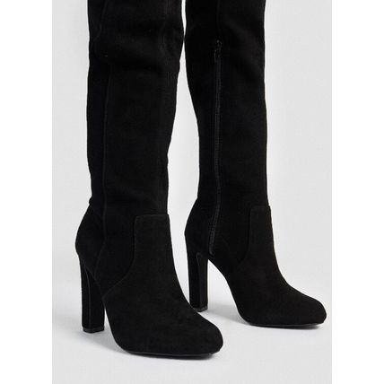 KAREN MILLEN Thigh High Suede Stretch Boots NEW