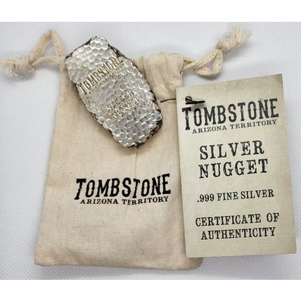 5 Oz Silver Collectible Scottsdale Mint Tombstone Nugget Bar