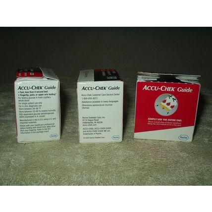 accu chek guide test strips 3 boxes of 50 150 total sealed damaged boxes