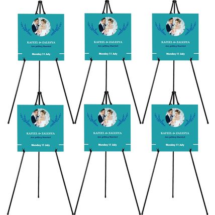 63" Tall Display Easel Stand for Wedding Sign Poster, Foldable and Adjustable Fl