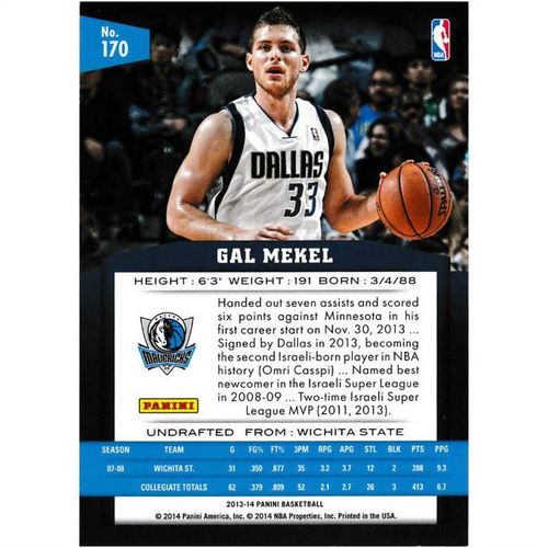 2013-14 Panini - #170 - Gal Mekel RC