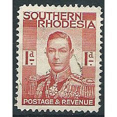 Southern Rhodesia 1937 SG41 1d Scarlet Very Fine Used .. ..