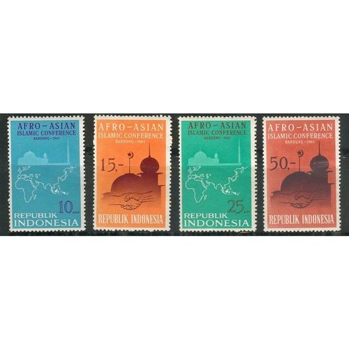 Indonesia stamps 1965 - SG1027-1030 Afro-Asian Islamic Conference set MNH