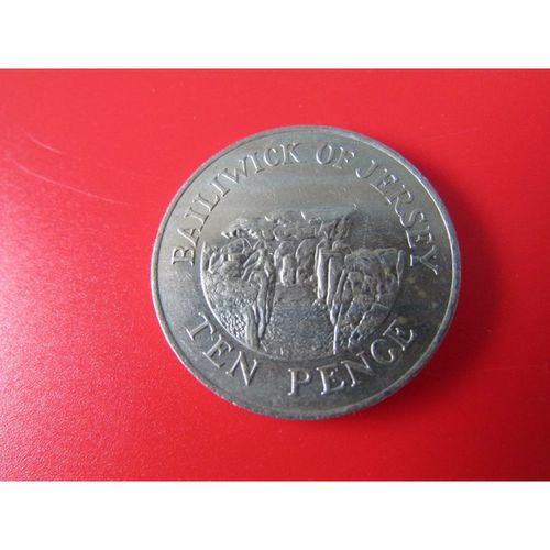 1987 QUEEN ELIZABETH II BAILIWICK OF JERSEY 10 PENCE FREE POST. J