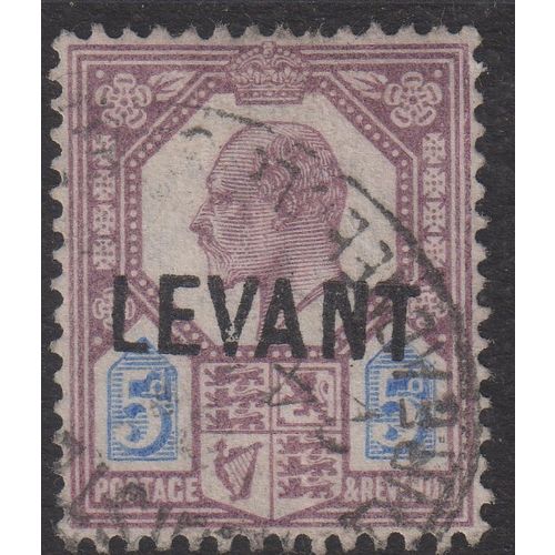 British Levant Sg L8 5d Dull Purple & Ultramarine fine used (G6)