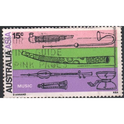 Australia 1971 - SG484 - 15c multi - Australia-Asia "Music" - used