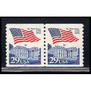 2609 29c U.S. Flag Over White House Very Fine MNH CNP Left 10 PA1476