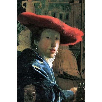 Girl with red hat 12 x 18 Poster