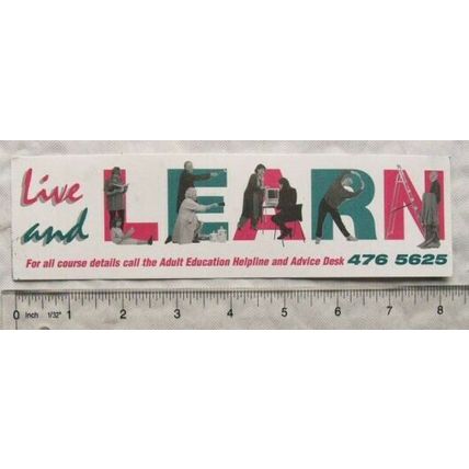 1999 bookmark - Stockport Live & Learn Adult Education Helpline