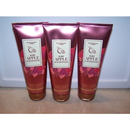 Bath & Body Works Ruby Apple & Rosewood Ultimate Hydration Body Cream Lot of 3