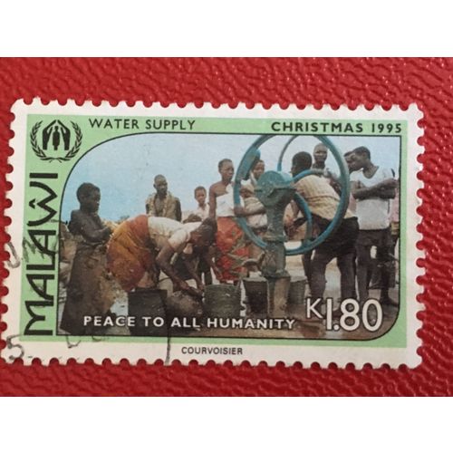 Malawi QEII 1995 Christmas K1.80 Water Suppy Used 2 SG 951 Sc 649 postage stamp