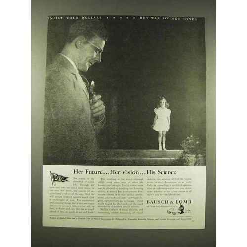 1944 Bausch & Lomb Ad - Her Future, Her Vision