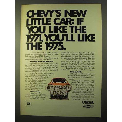 1971 Chevrolet Vega 2300 Ad - Chevy's New Little Car
