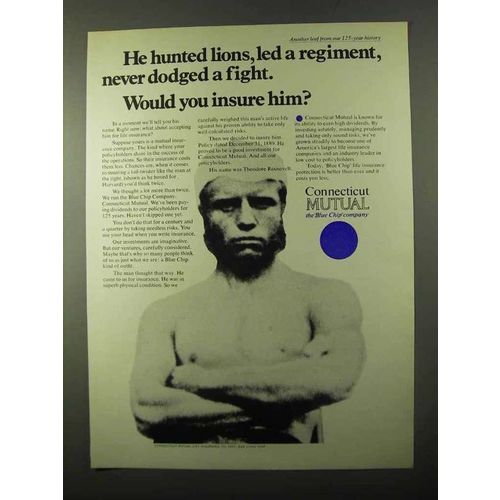 1971 Connecticut Mutual Ad - Theodore Roosevelt