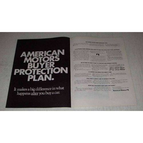 1972 AMC American Motors Ad - Buyer Protection Plan