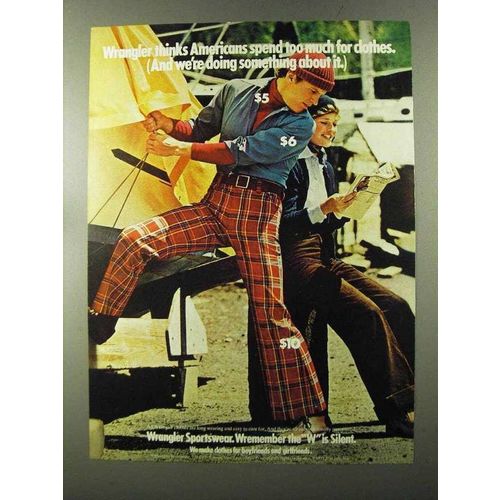 1973 Wrangler Sportswear Ad - Spend Too Much Clothes