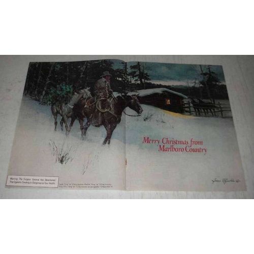 1974 Marlboro Cigarettes Ad - Merry Christmas