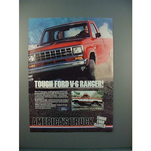 1983 Ford Ranger Pickup Truck Ad - Tough V-6