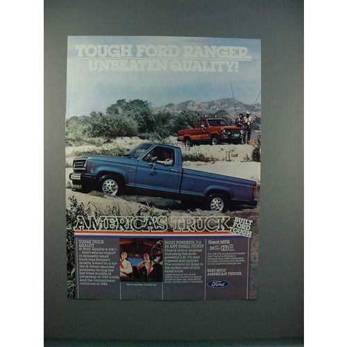 1983 Ford Ranger Pickup Truck Ad - Unbeaten Quality