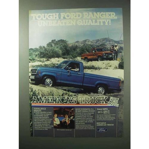 1983 Ford Ranger Pickup Truck Ad - Tough Ranger Unbeaten Quality