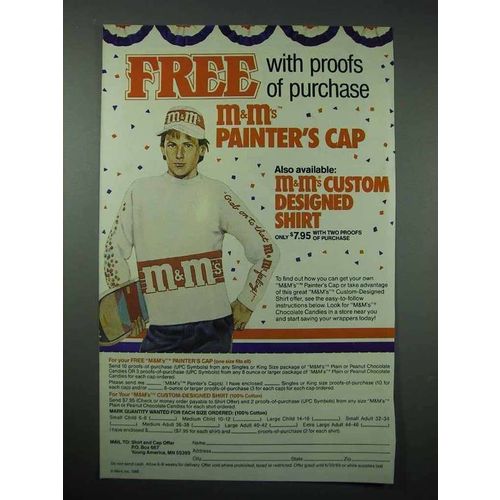 1988 M&M's Candy Ad - Painter's Cap, Custom Shirt