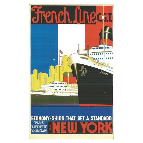 French Line CGT (Harry Hudson Rodmell), mid 20th-century.