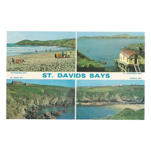multiview, ST. DAVIDS BAYS, Wales unused vintage postcard by Robert Evans =
