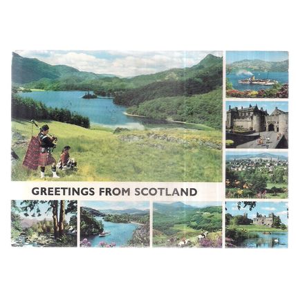 multiview, SCOTLAND used postcard by John Hinde 1981 postmark =