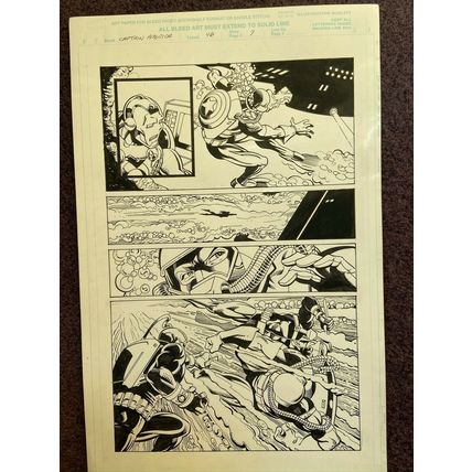 Captain America #46 p7 (2001) Jurgens/Layton Cap Undersea Battle Iron Man Guest