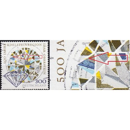 GERMANY BUND [1997] MiNr 1911 F1 ( O/used ) [01] Plattenfehler