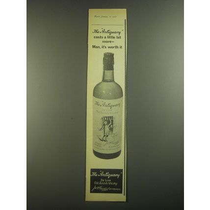 1967 The Antiquary Scotch Ad - The Antiquary costs a little bit more