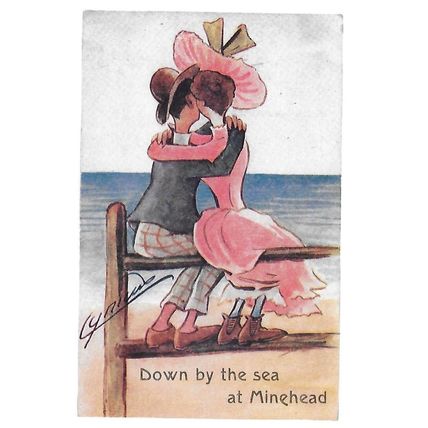 'Down by the sea at Minehaed', 1907 - The Postal Museum