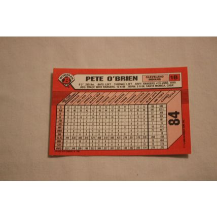 Pete O'Brien 1989 Bowman TIFFANY NO. 84