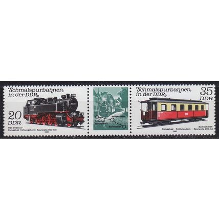 GERMANY DDR [1980] MiNr 2562 WZd482 ( **/mnh ) Eisenbahn