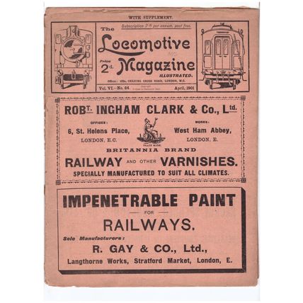 The Locomotive Magazine 64 April 1901 (Poor) - see note on condition