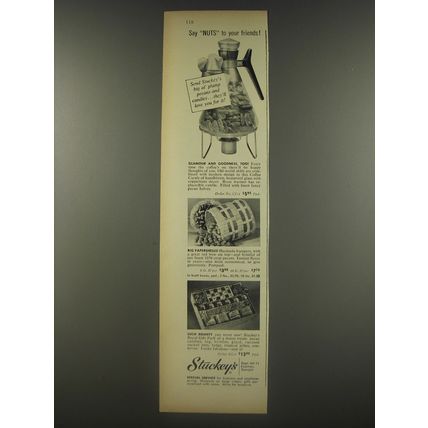 1956 Stuckey's Pecans and Candies Ad - Say Nuts to your friends