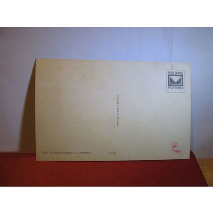 1907 RENAULT car vintage unused postcard dated 1969 #