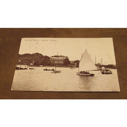 1924 fr postcard - Wherry Hotel, Oulton Broad - Norfolk Broads