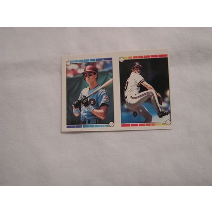 Andre Dawson 1989 Topps Stickerback NO.48 stickers Von Hayes Buck Black