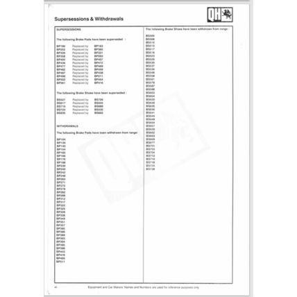 Quinton Hazell Disc Pads And Brake Shoes Parts Catalogue QH10 1997 1998 PDF