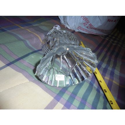 Crystal GLASS FEMALE ANGEL Candle Holder 7 3/4" Tall! Stunning! $14.00 obo!