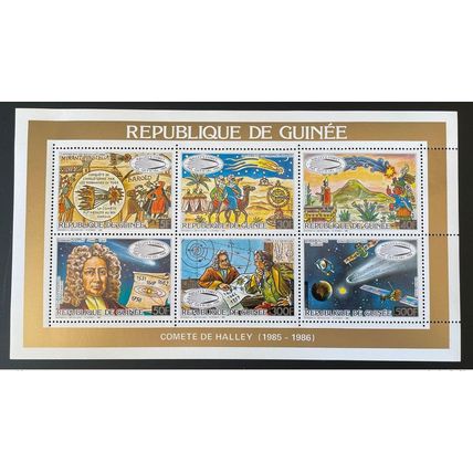 Guinée Guinea 1986 Mi. 1106A 1111A Feuillet collectif Espace Comète Halley Comet