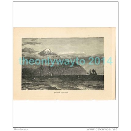 TRISTAN D'ACUNHA, Book Illustration, c1883