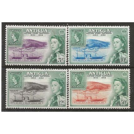 Antigua 1962 Stamp Centenary Set SG142-145 Mounted Mint .