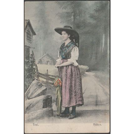 Tiroler Volkstracht, Mölten, Tirol, c.1910 - Ernst Schmid AK