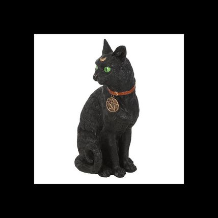 Animal Ornament - Sitting Black Cat Figurine