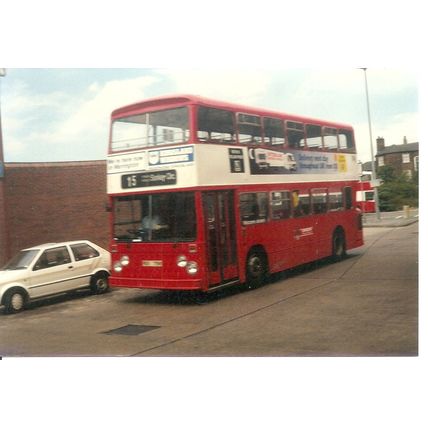 Colour Photograph of Warrington Borough Transport Ltd. - REK 75R