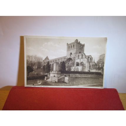 ABBEY & WAR MEMORIAL, JEDBURGH, SCOTLAND . unused vintage postcard =