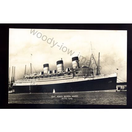 LS2725 - Cunard Liner - Queen Mary - built 1936 - postcard